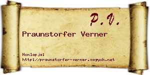 Praunstorfer Verner névjegykártya